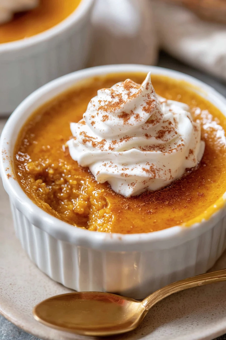 Pumpkin Custards with Whipped Cream recipe step-by-step guide