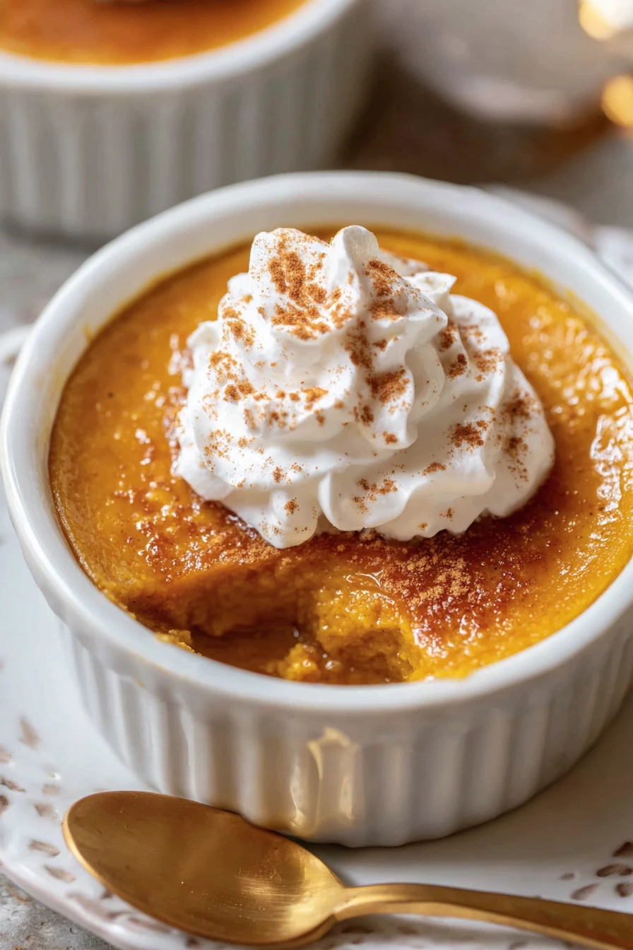 Pumpkin Custards with Whipped Cream recipe step-by-step guide