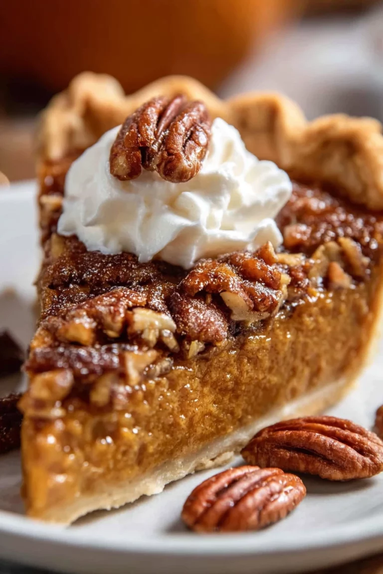 quick pumpkin pecan pie, autumn dessert, crunchy pecans, spiced pumpkin filling