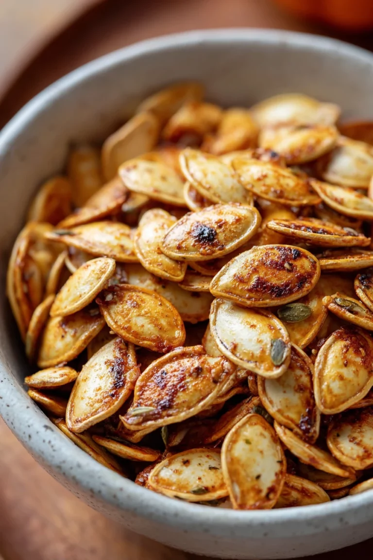 roasted pumpkin seeds, crunchy, savory, autumnal snack, healthy, delicious