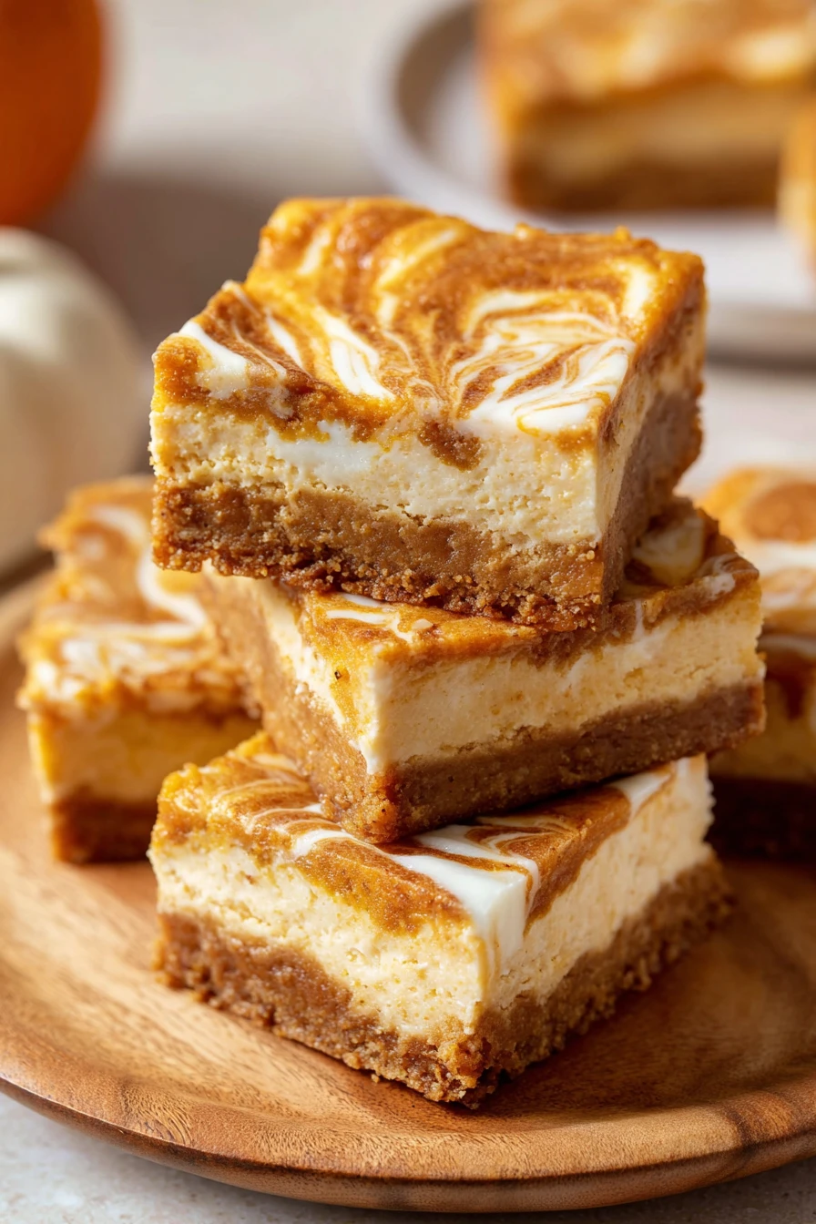 SWIRLED PUMPKIN CHEESECAKE BARS SWIRLED PUMPKIN CHEESECAKE BARS recipe step-by-step guide