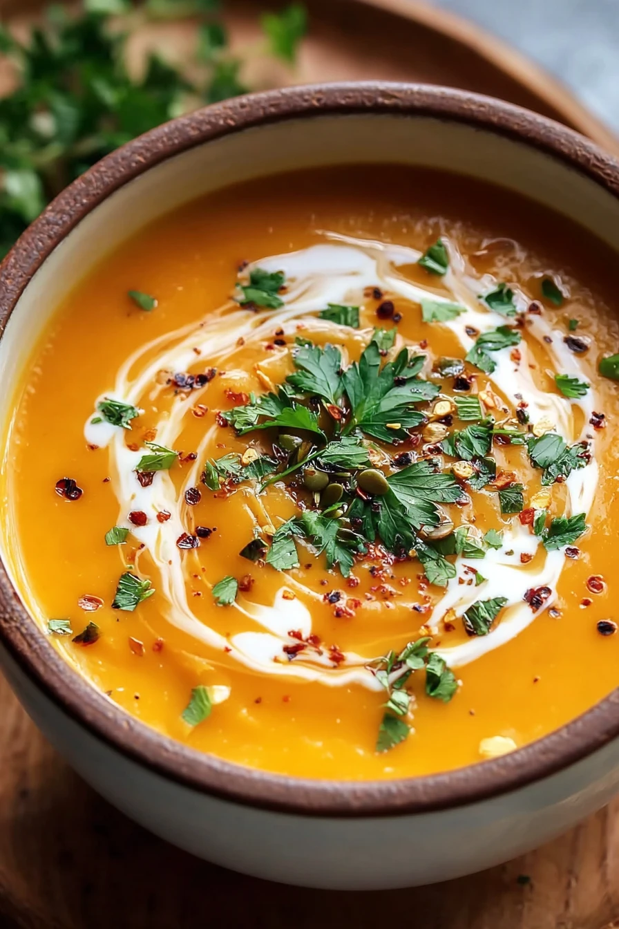 spicy, butternut squash, sweet potato, hearty, flavorful, warming soup