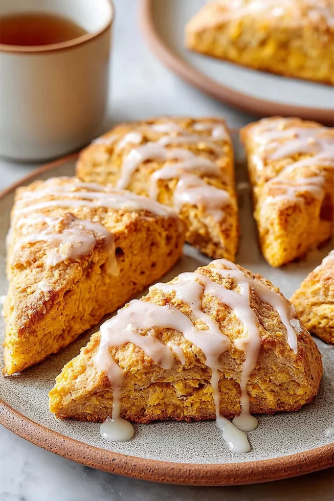 tender pumpkin scones, autumn flavors, moist, spiced, delicious, seasonal treat