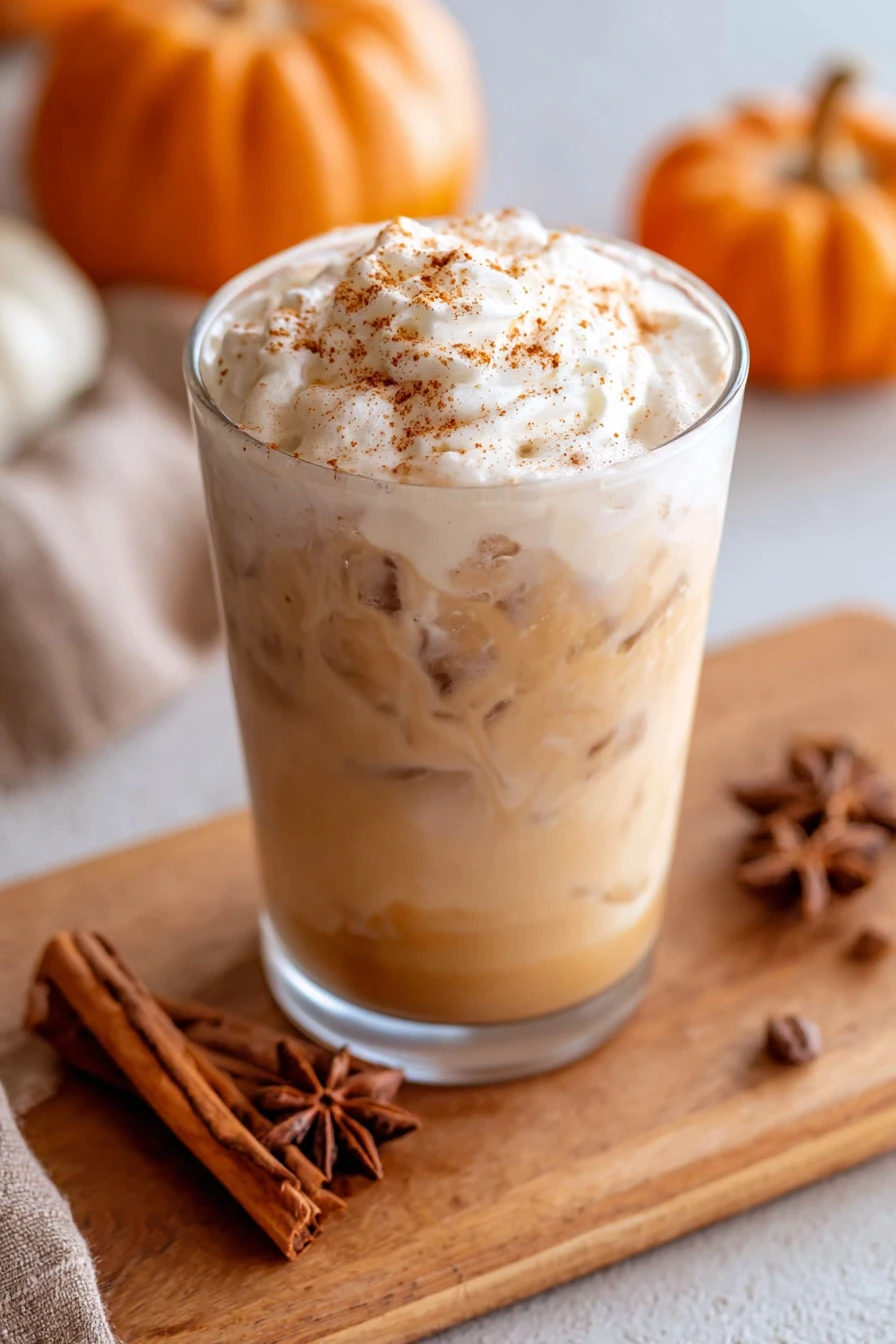 Starbucks, iced pumpkin cream chai tea latte, copycat recipe, delicious, creamy, autumn flavors
