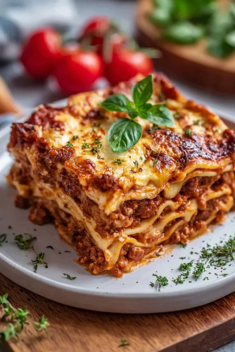 vegan lasagna, classic, al forno, veggie bolognese, delicious, savory, homemade