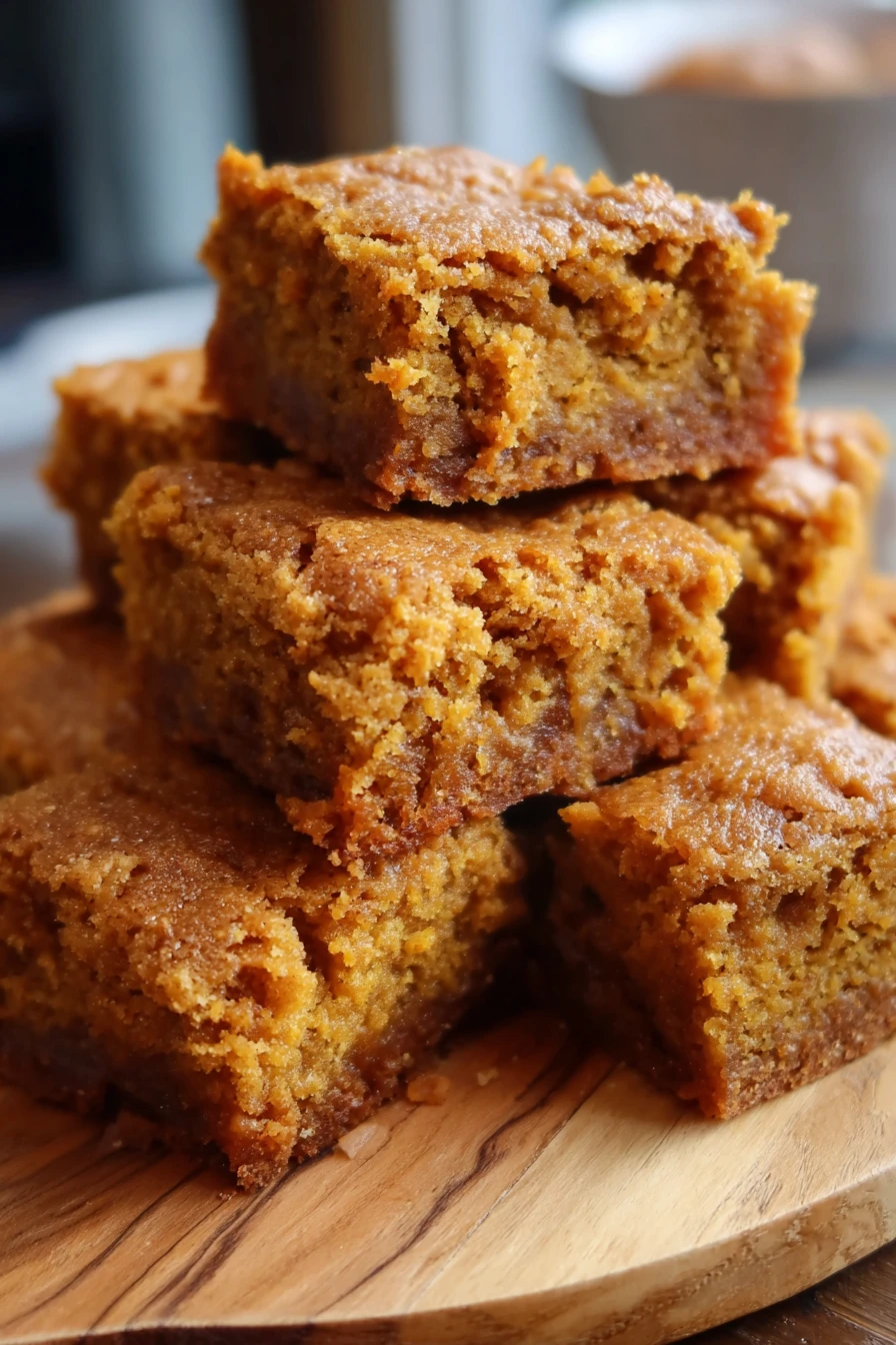 vegan, gluten-free, pumpkin maple blondies, sweet, moist, indulgent dessert